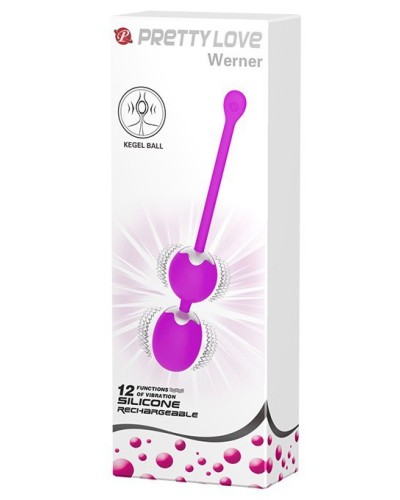 Boules de Geisha Vibrantes Werner Violettes - 3.4 cm pas cher