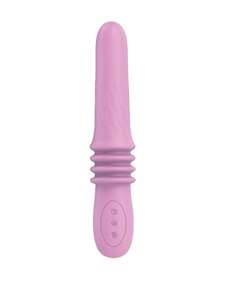 Sextoy vibrant Susie - 25 x 4.2 cm Rose pas cher