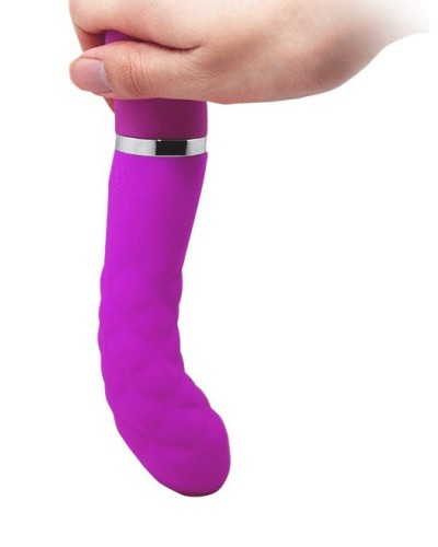 Vibromasseur design Truda 19.5 x 3.5cm - Violet pas cher