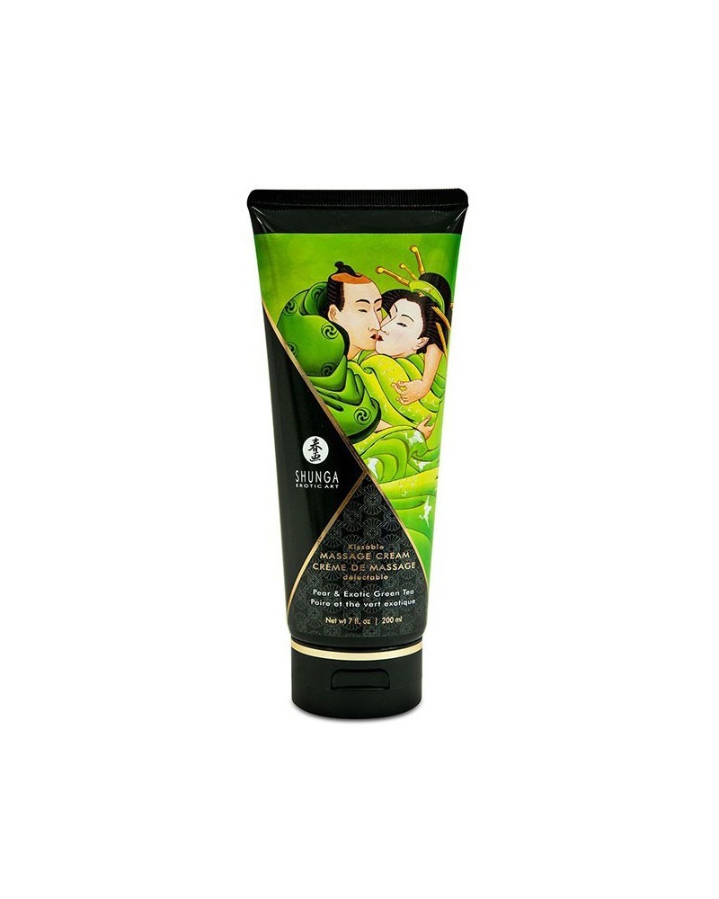 Creme de massage Comestible POIRE et THE VERT Exotique - 200ml pas cher