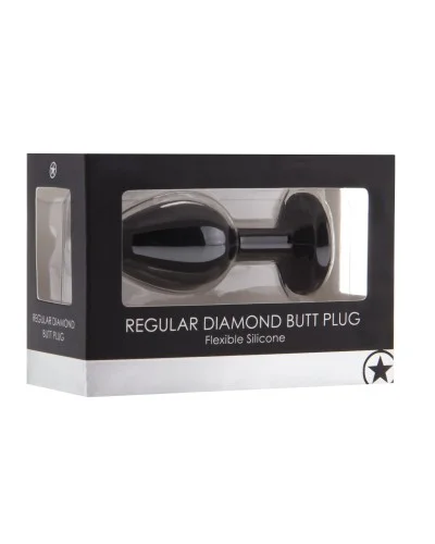 Plug Diamond SMALL  6.5 x 2.8 cm Noir pas cher