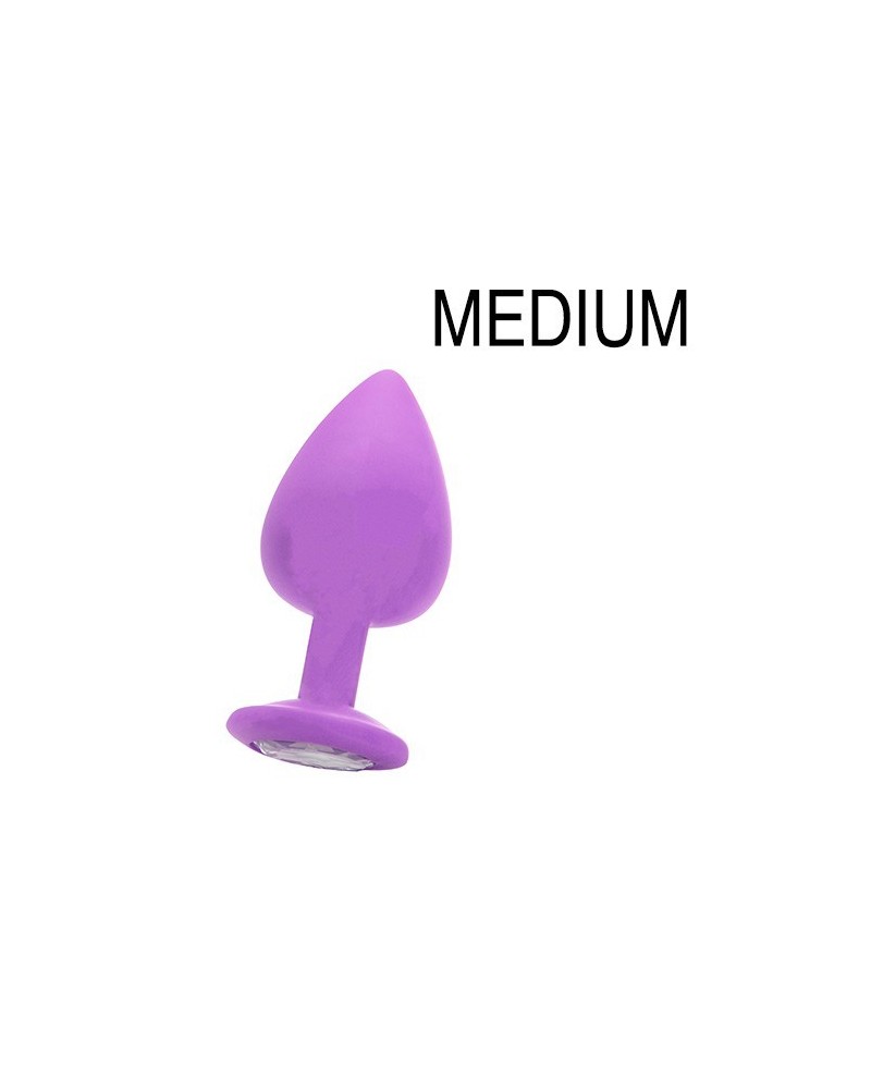 Plug Diamond MEDIUM  7 x 3.5 cm Violet pas cher