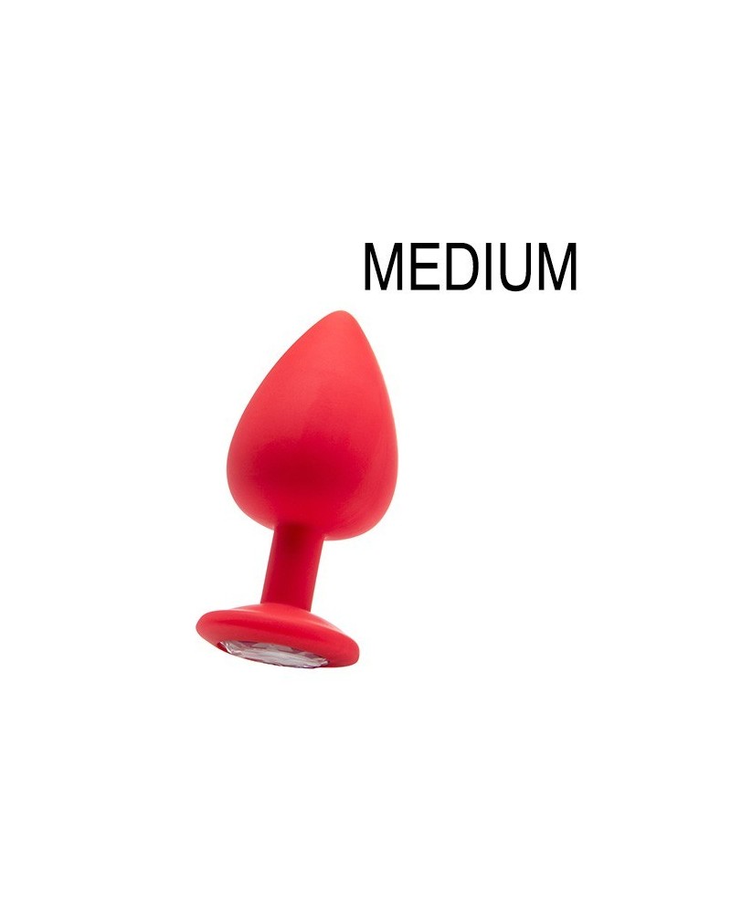 Plug Diamond MEDIUM  7 x 3.5 cm Rouge pas cher