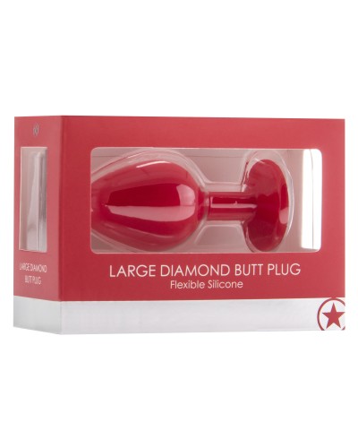 Plug Diamond MEDIUM  7 x 3.5 cm Rouge pas cher