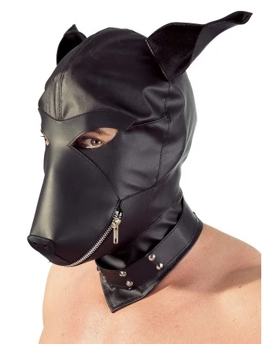 Cagoule Dog Fetish Simili noir pas cher