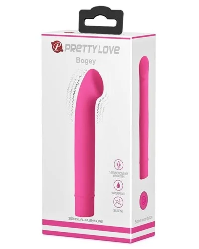 Sextoy vibrant BOGEY - 15 x 2.4 cm Fushia pas cher