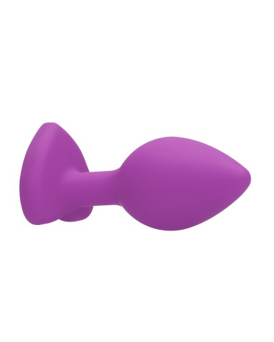 Plug Bijou Anal silicone Heart Violet 6 x 2.8 cm pas cher