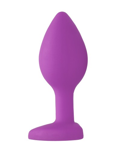 Plug Bijou Anal silicone Heart Violet 6 x 2.8 cm pas cher