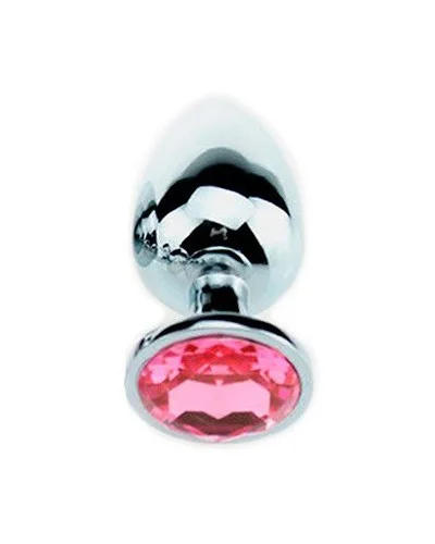 Plug Bijou Strass Rose - SMALL 6.5 x 2.7cm pas cher