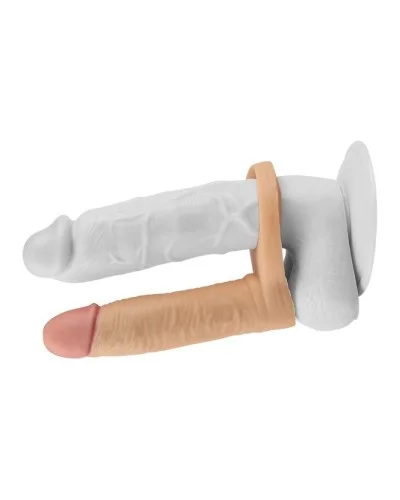 Double gode Cockring - 12.5 x 2.9 cm Flesh pas cher