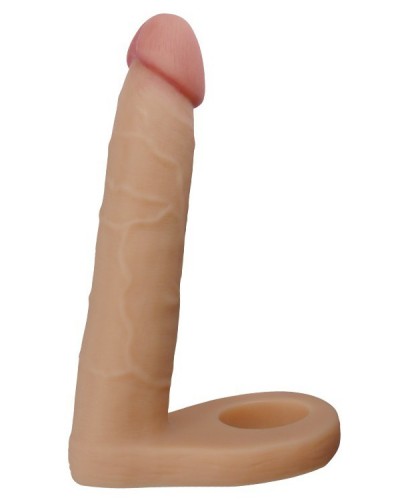 Double gode Cockring - 14 x 2.8 cm Flesh pas cher