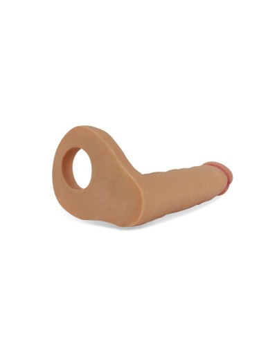 Double gode Cockring - 14 x 2.8 cm Flesh pas cher