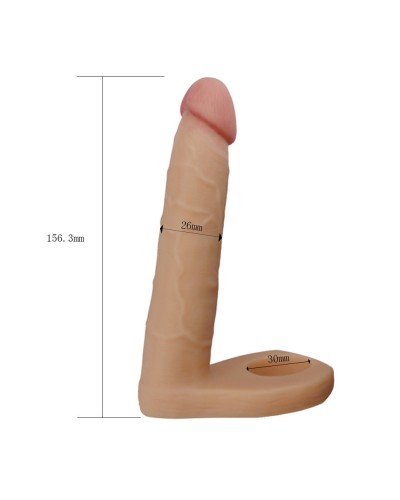 Double gode Cockring - 14 x 2.8 cm Flesh pas cher