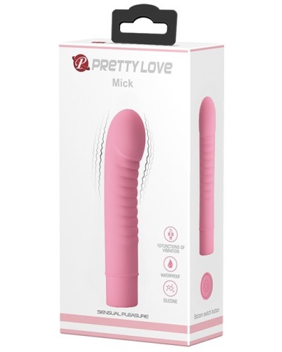 Vibromasseur Mick Pretty Love 10 x 2.7 cm Rose pas cher