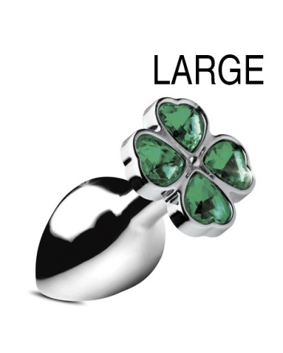 Plug bijou Lucky Gem Trefle 9 x 4 cm pas cher