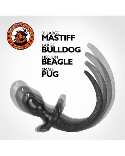 Plug Queue Puppy Tail Beagle 9.5 x 5 cm Rouge pas cher