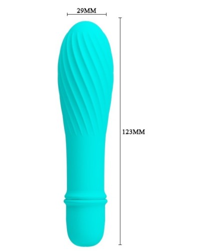 Vibromasseur Solomon Pretty Love 9 x 2.8 cm Bleu pas cher