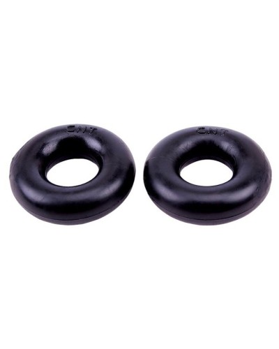 Lot de 2 cockrings souples Donut Noir pas cher