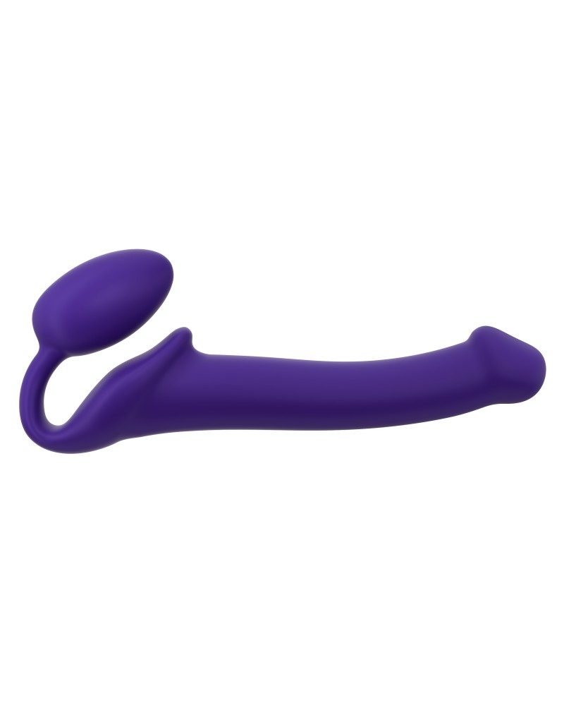 Gode + plug STRAP-ON-ME Bendable M 16 x 4 cm Violet pas cher