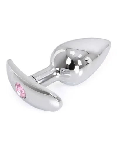 Plug Bijou Anal avec base arrondie Curve 6 x 2.8 cm - Bijou Rose pas cher