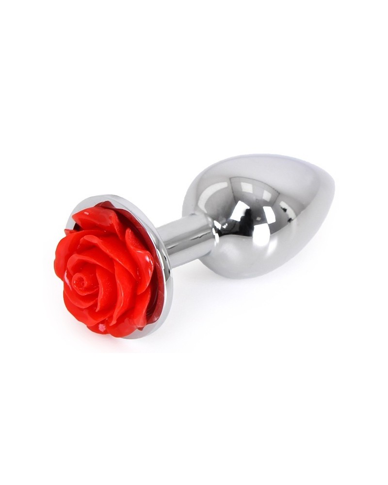 Plug Bijou anal Alu avec Rose 6 x 2.8 cm pas cher