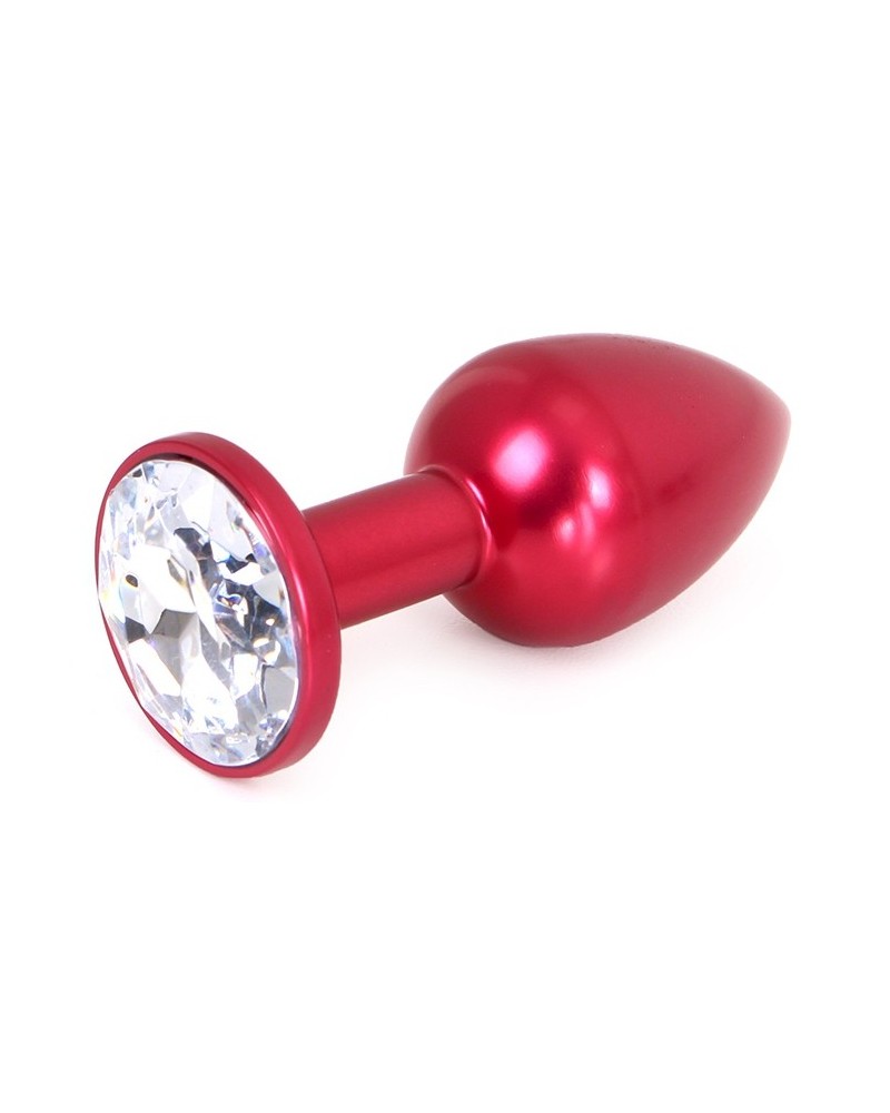 Plug Bijou Anal Alu Gem Light 6 x 2.8 cm Rouge pas cher