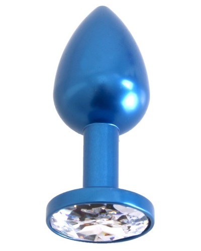 Plug bijou en Alu Gem Light 6 x 2.8 cm Bleu pas cher