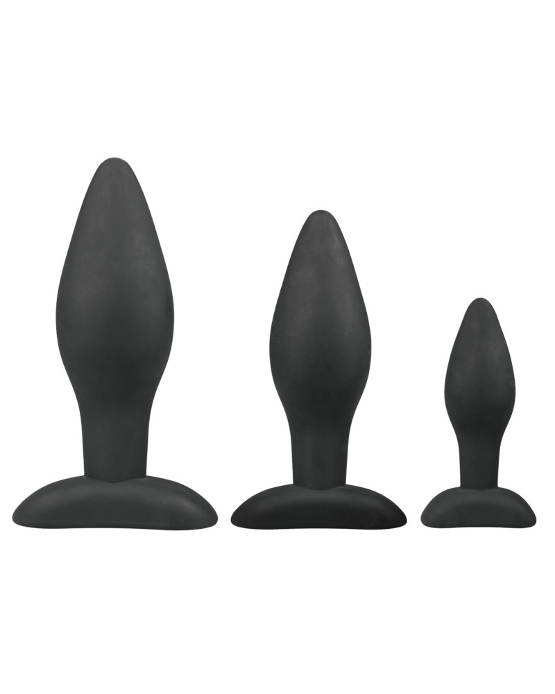 Kit de 3 plugs silicone Rocket Noirs pas cher