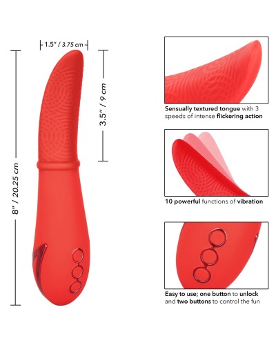 Stimulateur de clitoris Laguna Beach 18cm Rouge pas cher