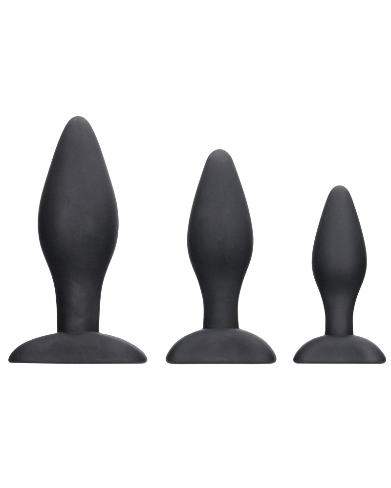 Lot de 3 Plugs Apex Butt Silicone pas cher