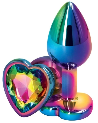 Bijou anal Heart Rainbow S 6 x 2.7cm pas cher