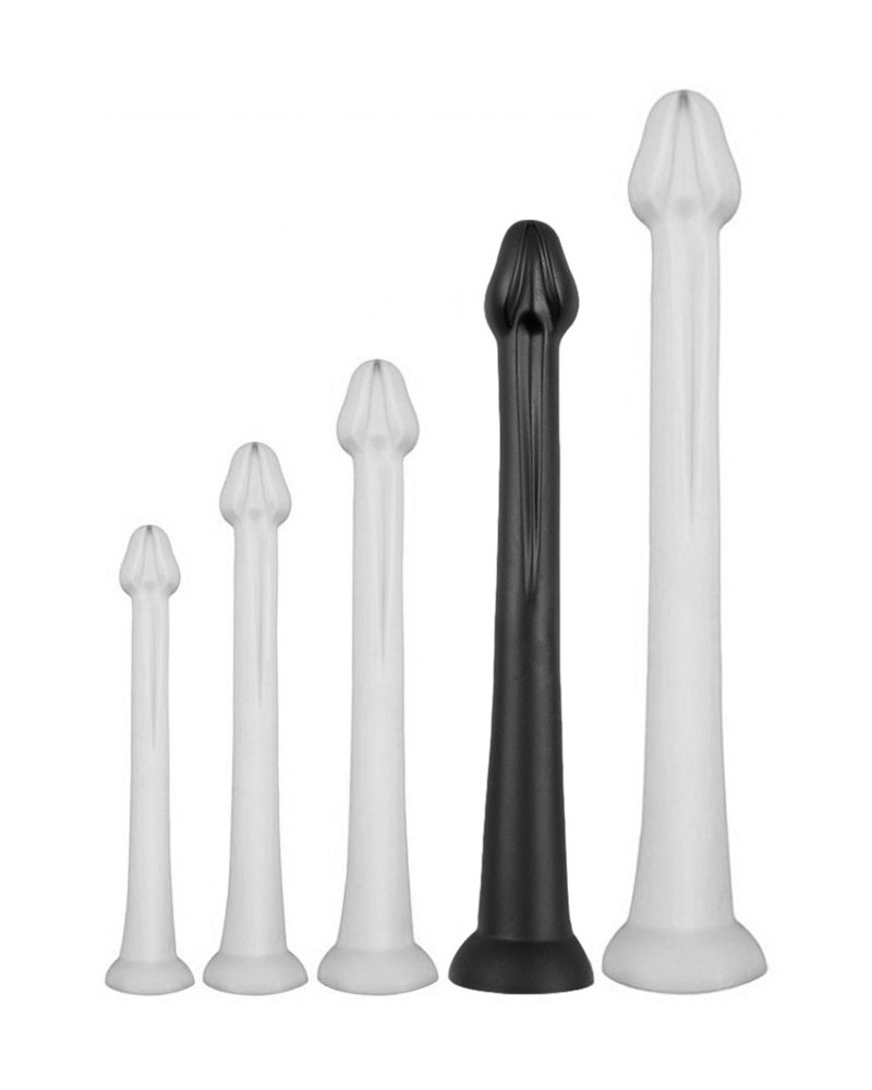 Gode long Whale Dildo XL 48 x 7cm - Pointe 5.5cm Noir pas cher