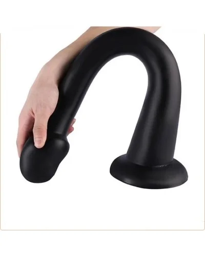 Gode long Whale Dildo XL 48 x 7cm - Pointe 5.5cm Noir pas cher