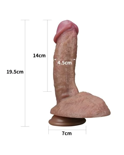 Gode rEaliste Glans Up Nature Cock 15 x 4.5cm pas cher