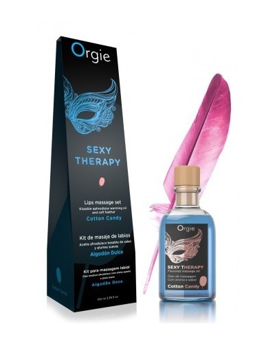 Huile de massage Embrassable SEXY THERAPY Barbe a papa 100ml pas cher