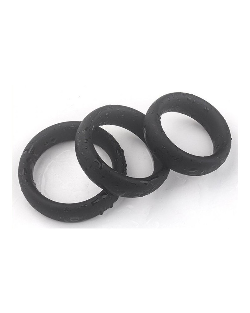 Kit de 3 cockrings silicone Thick Set pas cher