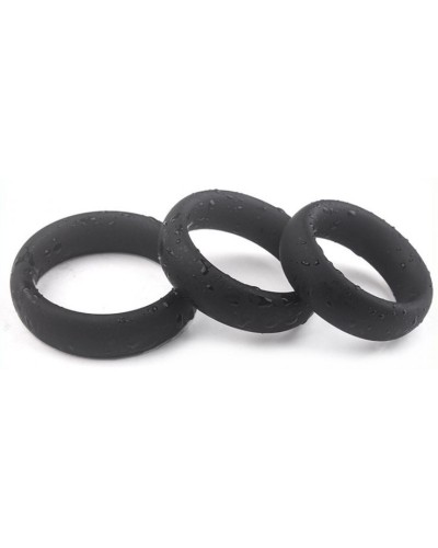 Kit de 3 cockrings silicone Thick Set pas cher