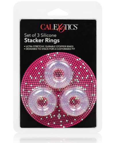 Lot de 3 cockrings souples Stacker 20mm pas cher