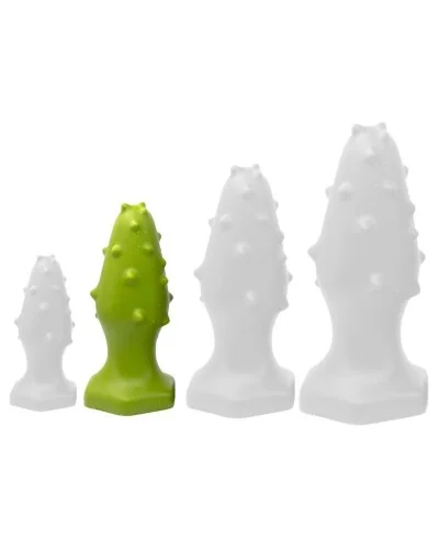 Plug silicone Monster Spike M 12 x 4.5cm Vert pas cher