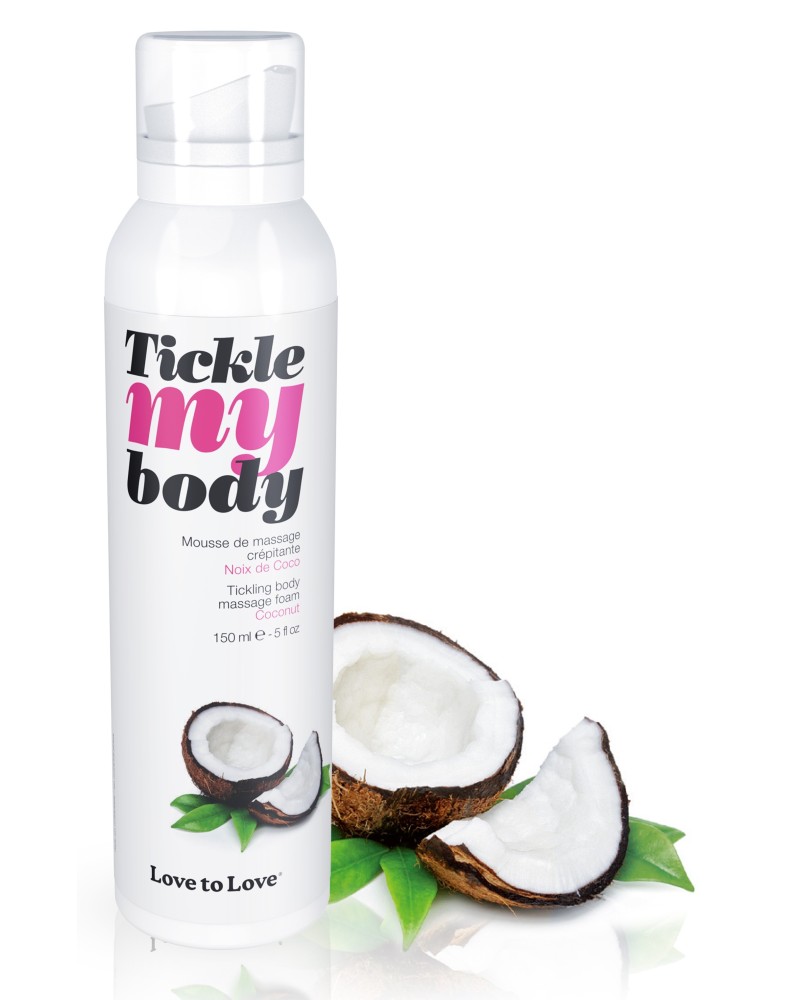 Mousse de massage crEpitante Tickel My Body Noix de Coco 150ml pas cher