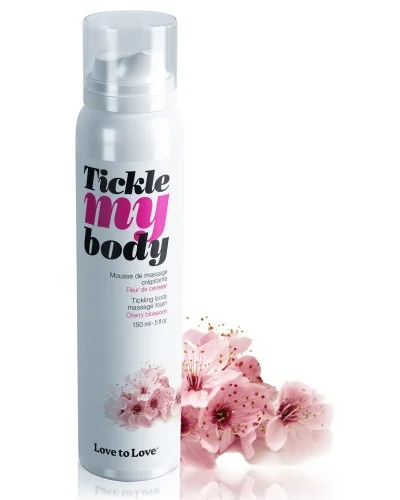 Mousse de massage crEpitante Tickle My Body Fleur de Cerisier 150ml pas cher