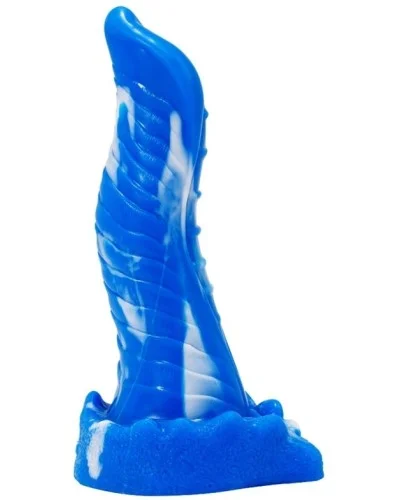 Gode Lizard 20 x 5cm Bleu-Blanc pas cher