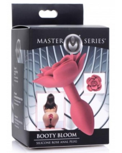 Plug Bijou Silicone Booty Blum avec Rose 7.5 x 3cm pas cher