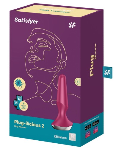 Plug Vibrant Ilicious 2 Satisfyer 10 x 3cm Violet pas cher