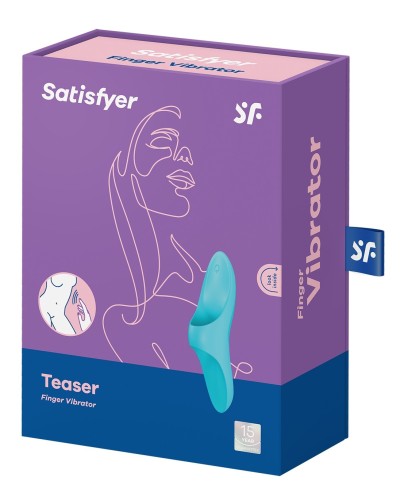 Stimulateur polyvalent Teaser Finger Satisfyer Turquoise pas cher