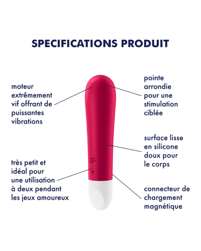 Stimulateur de clitoris Ultra Power Bullet 1 Satisfyer Rouge pas cher