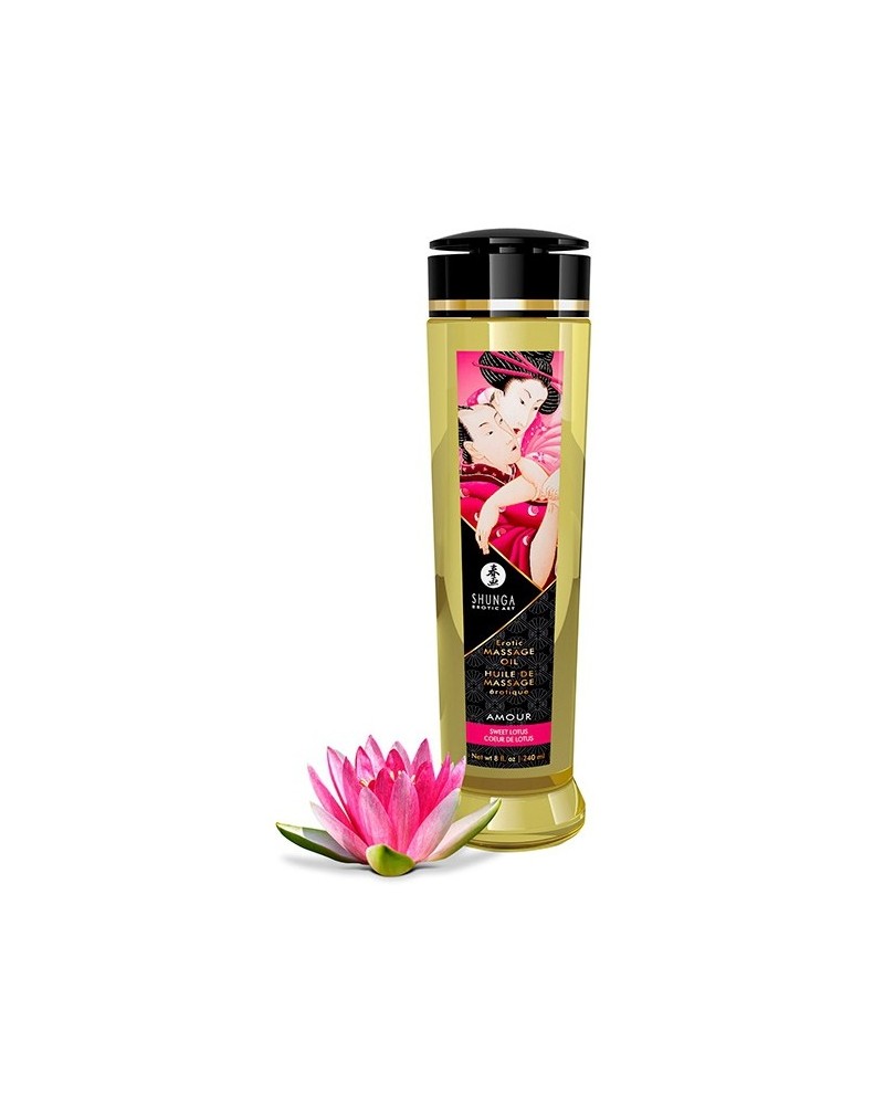 Huile de massage Amour Coeur de Lotus 240mL pas cher