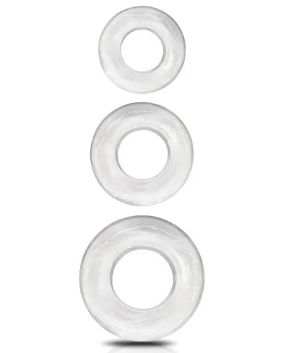 Lot de 3 cockrings souples Beast Rings Transparents pas cher