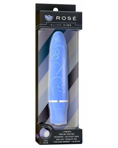 Mini Vibro Bliss Vibe 10.5cm Bleu pas cher