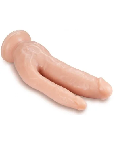 Double gode Dp Cock Dr Skin 18 x 6cm pas cher